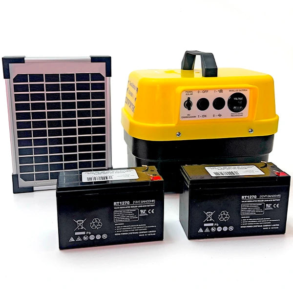 Pastor Eléctrico 5000X Solar 5,0 Julios + Painel Solar - 30Km