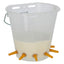 Cubo de leche Transparente 6 tetinas - 8lt Oveja