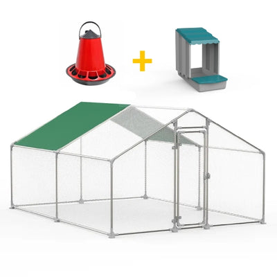 Gallinero Exterior 4x3x2m (Estructura Fuerte) + OFERTA 1 Comedero 5Kg +1 Nido 1 con recogida