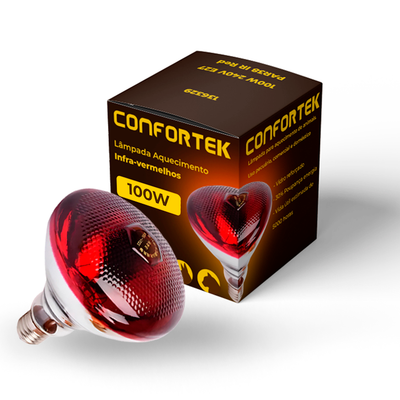 Lámpara Infrarroja CONFORTEK  100 W Cristal prensado